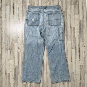 Vintage Y2k Old Navy Denim Painters Carpenter‎ Cargo Jeans Mens 36 x 32